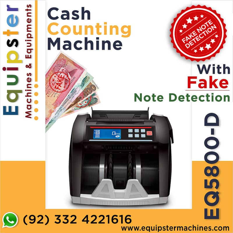 bank cash currency note counting machine with 100% fake note detection 7