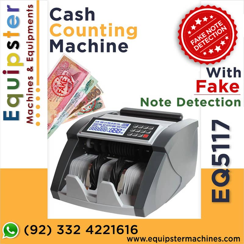bank cash currency note counting machine with 100% fake note detection 3