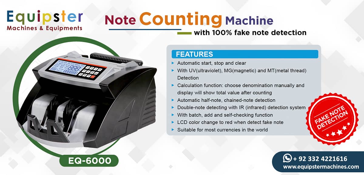 cash currency note counting machine with fake note detection 10