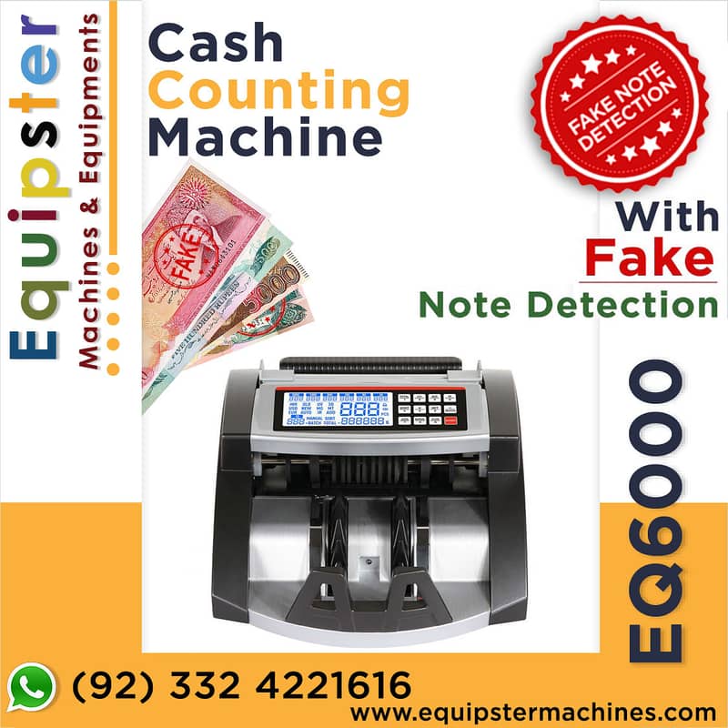 sale currency cash note counting machine with high fake note detection 7