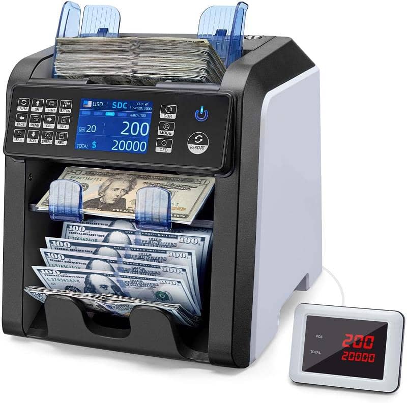 note counting sorting machine fake note detection with value 18