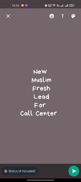 New Muslim Fresh lead For Call Center