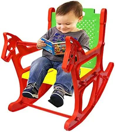 Baby Rocking Plastic Chair for Kids, Toddlers, Rocker and Bouncer with 3