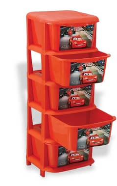 Mcqueen Cars Cartoon Character Portable Plastic Drawers, Kids Toys Acc