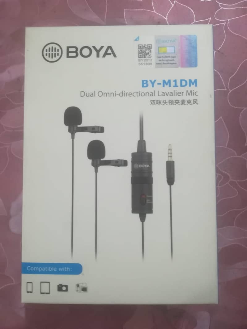 BOYA BY-M1DM Original Microphone dual omni directional mic BY M1DM New 5
