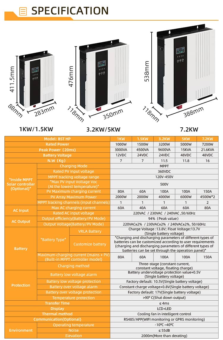 5KW Solar Inverter | Off-Grid | Hybrid | PV 5000w 2