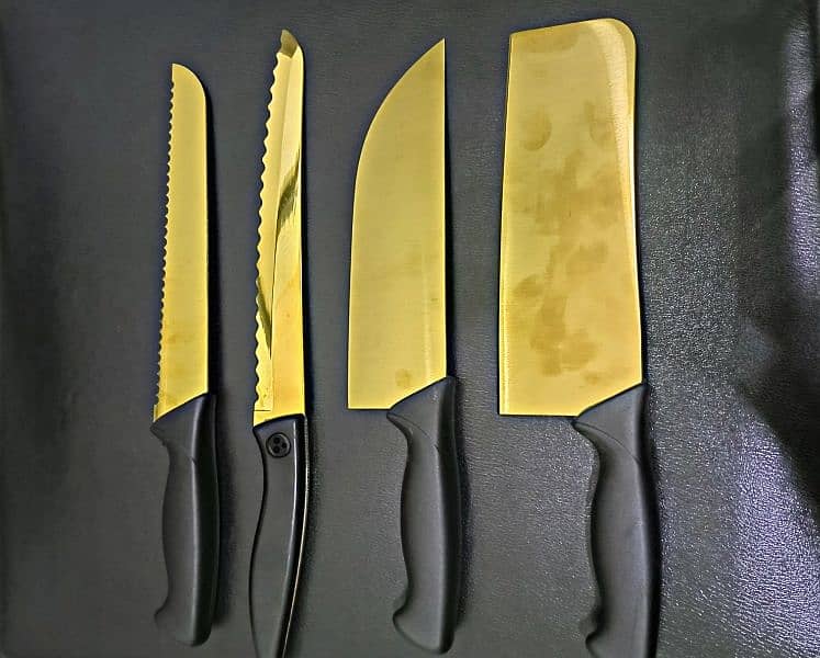 Imported Royal Golden kitchen knife - knife kitchen set 4