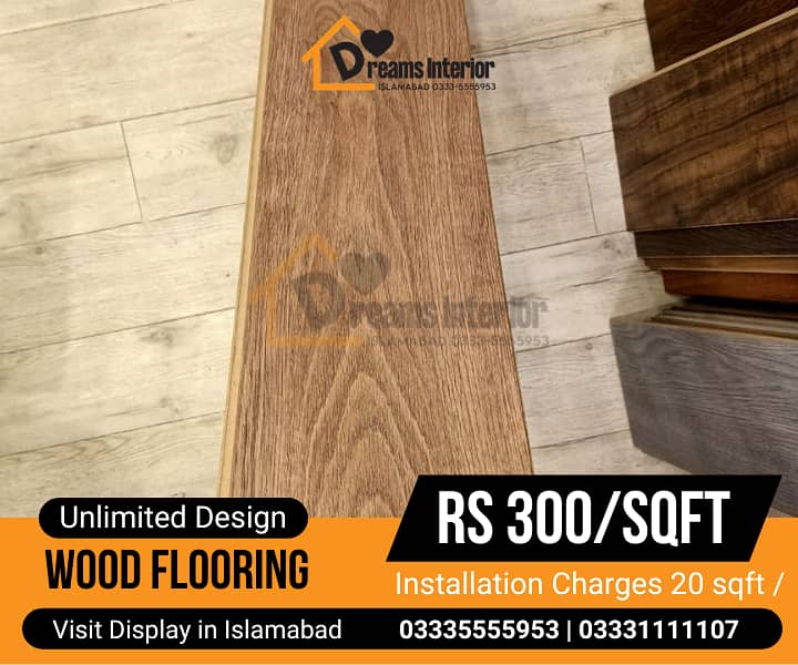 PVC Tiles | Wooden floor | Laminated wood floor for Homes and Offices 1
