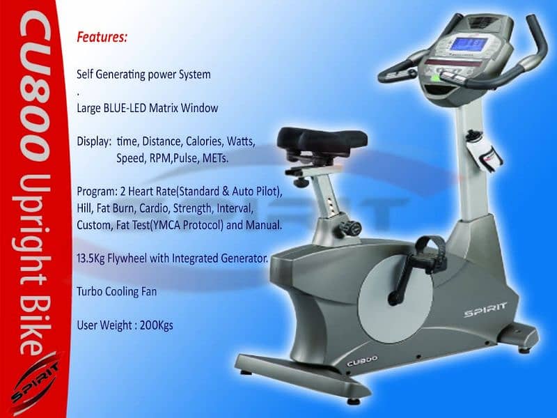 spiritfitness usa commercial upright bike cycle gym &  fitness machine 7