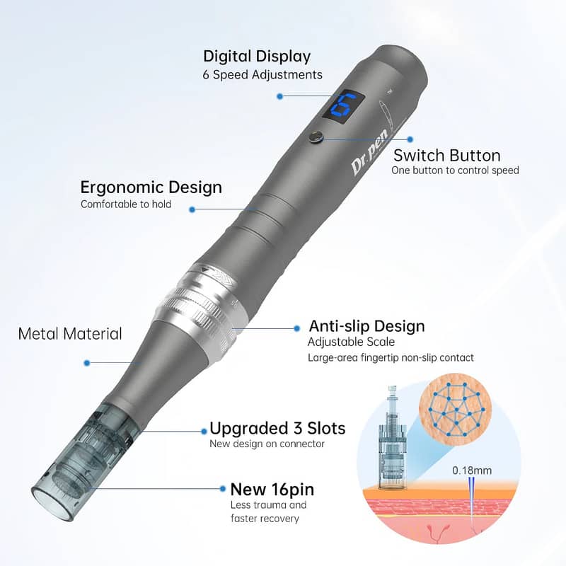 Professional Wireless Dr pen M8 With Cartridges Derma Pen Skin Care 1