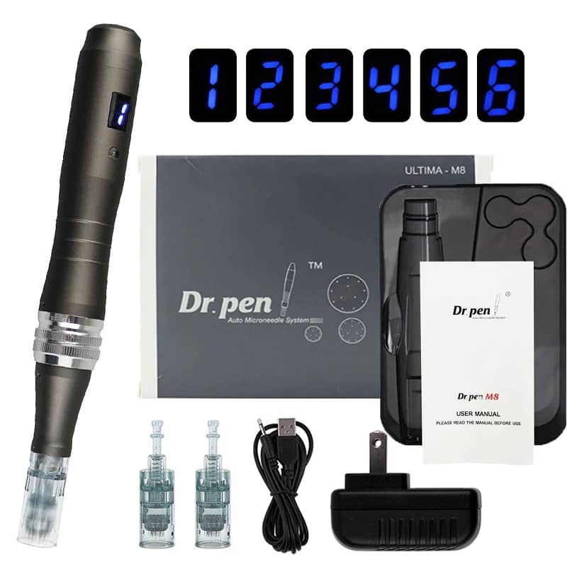 Professional Wireless Dr pen M8 With Cartridges Derma Pen Skin Care 0