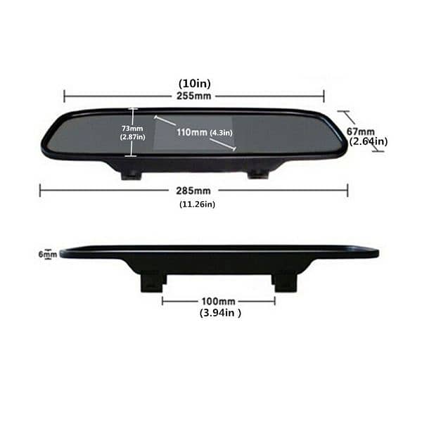 4.3" TFT LCD Car Rear View Mirror Monitor Kit 1