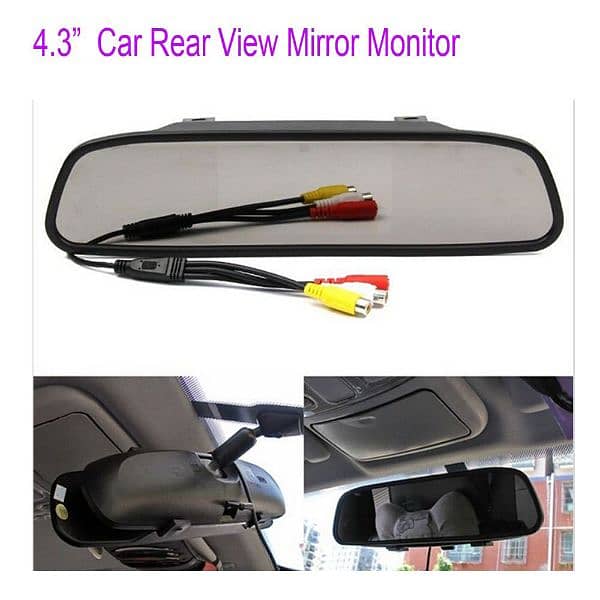 4.3" TFT LCD Car Rear View Mirror Monitor Kit 2