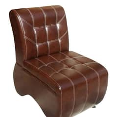 Brown leather Visitor sofa single seater
