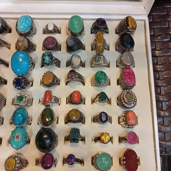 Natural gemstone rings, different price of every ring starting from 8K 1