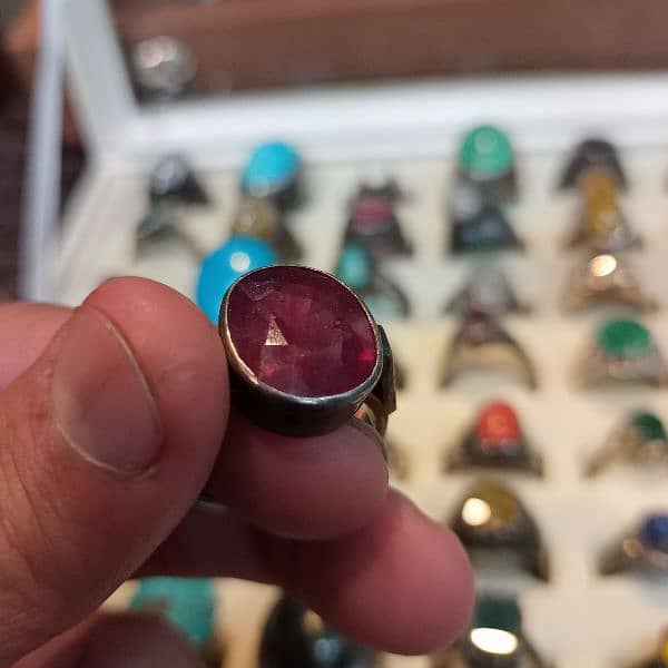 Natural gemstone rings, different price of every ring starting from 8K 6