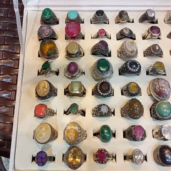 Natural gemstone rings, different price of every ring starting from 8K 10