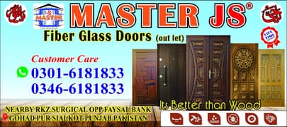 Fiber glass door / wood floor / fiber sheet