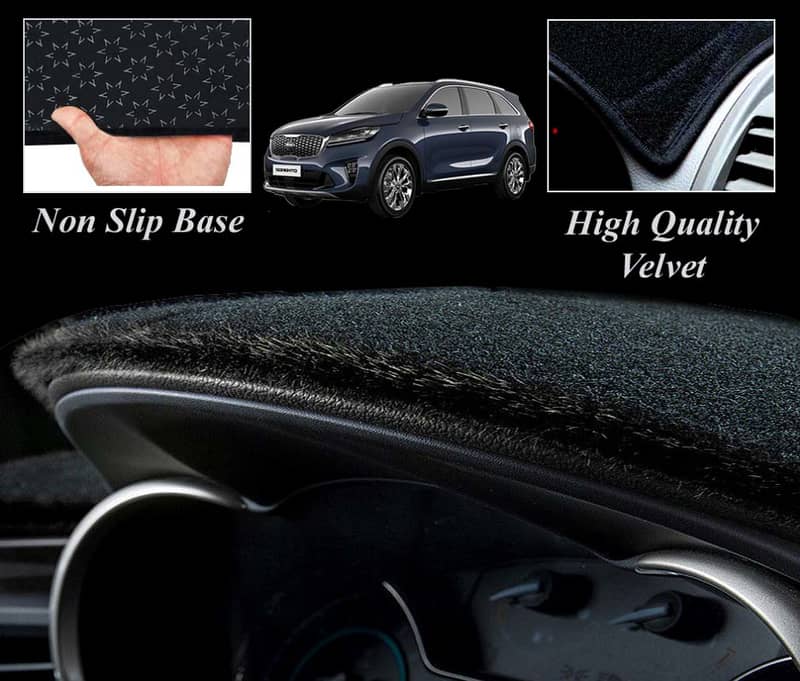 Velvet Dashboard Cover (Mats) Non Slip With Home Delivery on COD 1