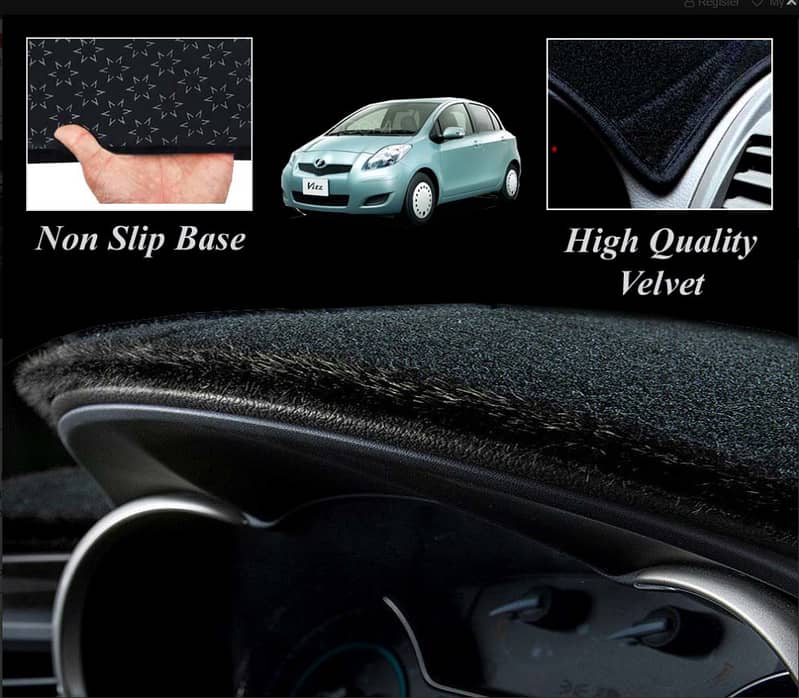 Velvet Dashboard Cover (Mats) Non Slip With Home Delivery on COD 2