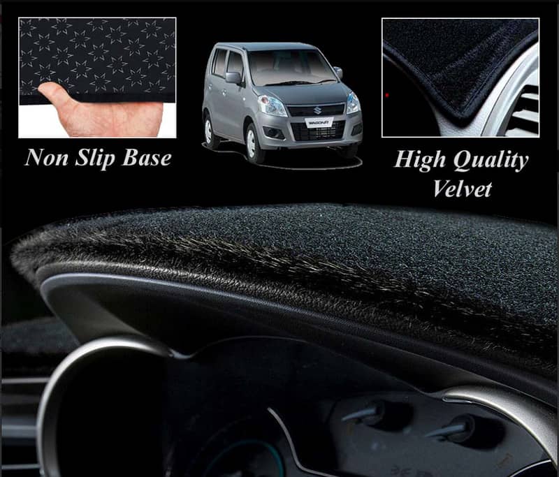 Velvet Dashboard Cover (Mats) Non Slip With Home Delivery on COD 4
