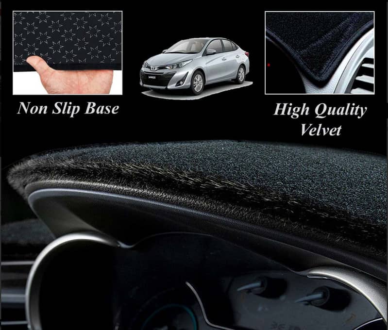 Velvet Dashboard Cover (Mats) Non Slip With Home Delivery on COD 5
