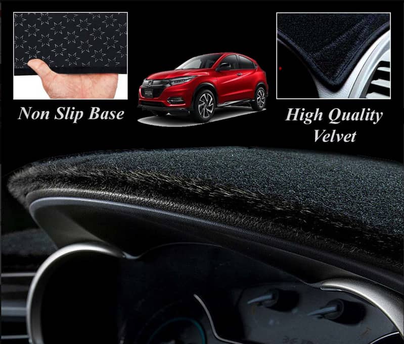 Velvet Dashboard Cover (Mats) Non Slip With Home Delivery on COD 6