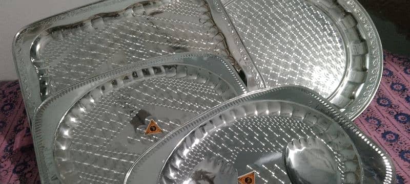 steel trays and tray spoon ( steel) 1