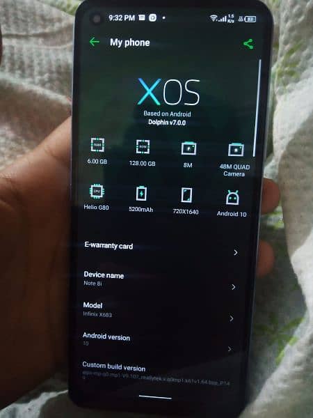 infinix note 8i 6/128 Gb  with box better than mi redmi tecno  Huawei 3