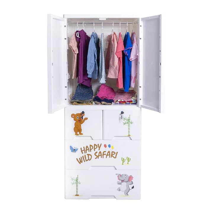 Kideez Wardrobe Multipurpose Storage Drawer Toy Almirah 3