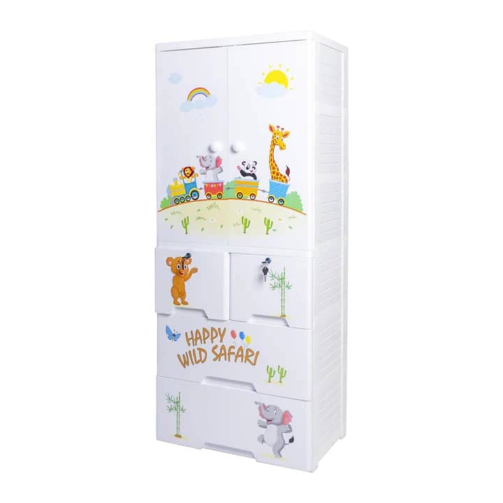 Kideez Wardrobe Multipurpose Storage Drawer Toy Almirah 4