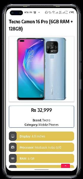 Tecno Camon 16 Pro 0