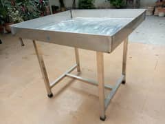 WORKING COMMERCIAL TABLES/ STEEL/ HOTEL/ RESTAURANT/ WASHING/ FOOD