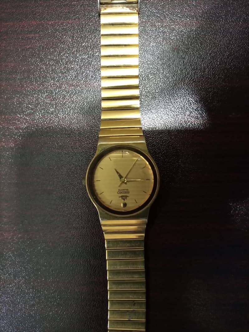 Seiko Quartz Original Gold Plated Watch for Urgent Sale 0