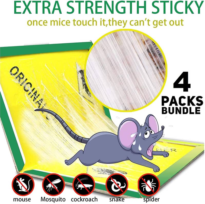 Pack of 3 - Super Strong Sticky Rat Glue Trap Board Mouse Rodent Catch 0