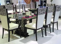 New sheesham wood dining table plus 6 chairs