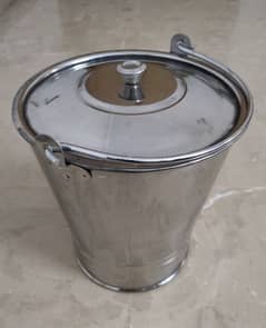Milk Steel Canister bucket for sale.
