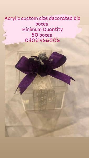 Acrylic Wedding Bid box, Gift Box ( 03021466006) whatsapp for details 2