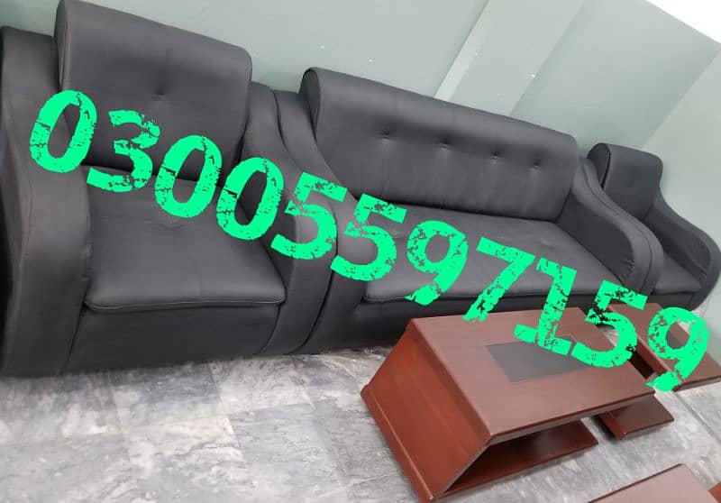 sofa set leather fabric office home furniture parlor cafe chair table 1