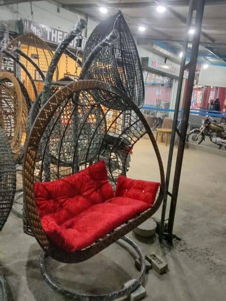 wholesale price Egg shape swing Hanging jhoola jhola Ratan chairs 4