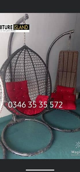 wholesale price Egg shape swing Hanging jhoola jhola Ratan chairs 9