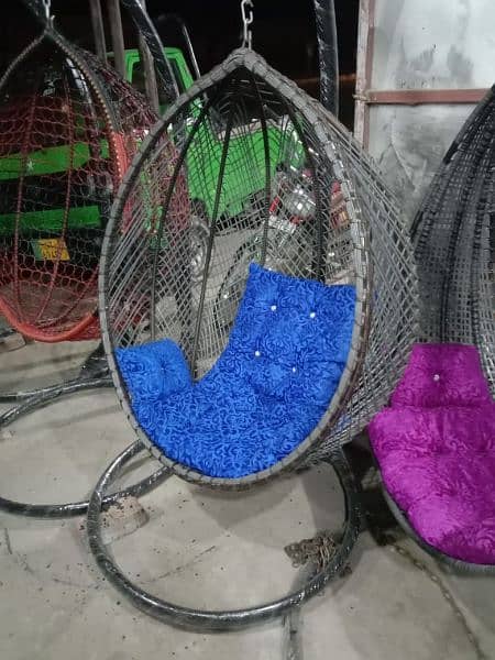 wholesale price Egg shape swing Hanging jhoola jhola Ratan chairs 13