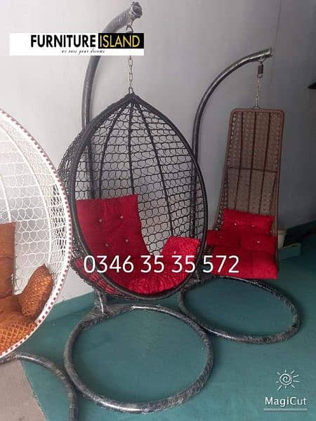 wholesale price Egg shape swing Hanging jhoola jhola Ratan chairs 0