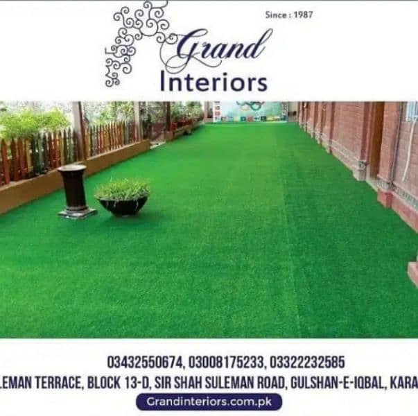 Artificial grass carpet turf vinyl flooring wooden  by Grand interiors 1