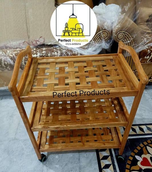 Wooden tea trolly 0