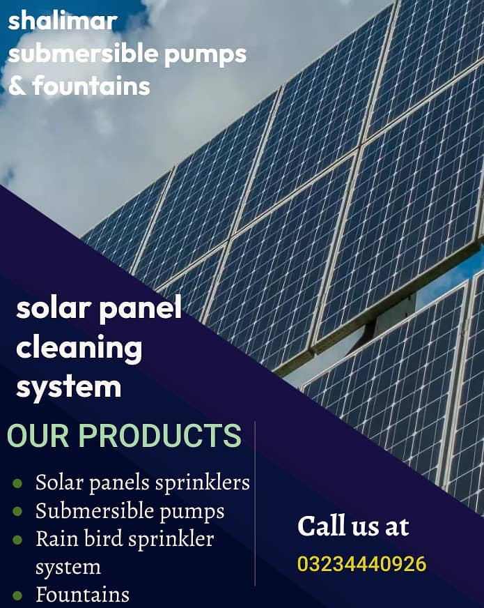 solar panel cleaning / Washing / Sprinkler System 8