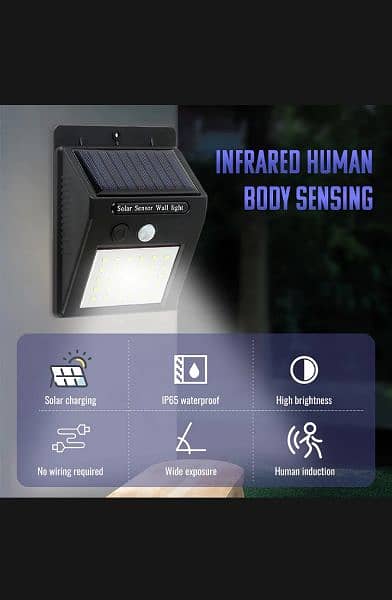 Solar Light Outdoor Solar Lamp PIR Motion Sensor Wall Light Waterproof 0