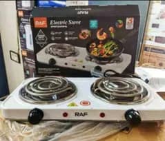 RAF Electric Stove Two Cooking Plates Electric Burner 2000 W  (White)