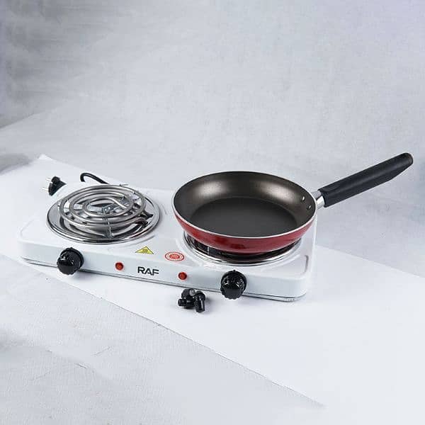 RAF Electric Stove Two Cooking Plates Electric Burner 2000 W  (White) 7