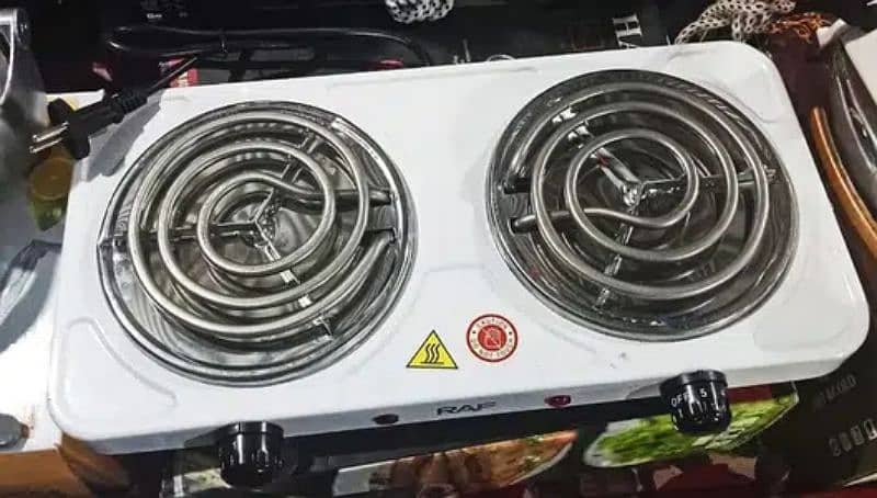 RAF Electric Stove Two Cooking Plates Electric Burner 2000 W  (White) 11